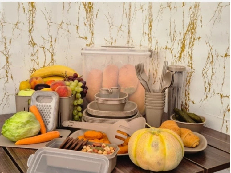 سرویس غذاخوری مسافرتی ۶ نفره ۶۶ پارچه کامل با باکس دربدار